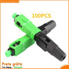 50pcs 100pcs SC APC Fast Connector Embedded Connector FTTH Tool Cold Fiber Fast Connector SC Fiber Optic Connector