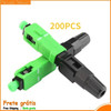 50pcs 100pcs SC APC Fast Connector Embedded Connector FTTH Tool Cold Fiber Fast Connector SC Fiber Optic Connector