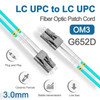 3.0mm LC UPC OM3 Fiber Optical Patch Jumper Cable Cord Multimode Duplex 1m 3m 5m PVC SM 1310/1550nm FTTH