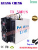 Used Asic Bitcoin Miner Innosilicon T3+ 50T/S Sha256 BTC BCH Mining Machine With PSU Better Than WhatsMiner M21S T17 S19