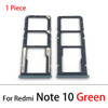 10Pcs/lot, SIM Card Tray Slot Holder Adapter Accessories For Xiaomi Redmi Note 10 Hongmi Smart Phone Frames Mobile Housings