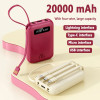 4-In-1 Power Bank 20000mah Built-In Cable 20W Fast Charging Powerbank Waterproof Portable Mobile Phone External Battery Charger