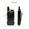 Mini Portable Radio 400-520MHz 5W 16 Channel UHF Transceiver Walkie Talkie WLN KD-C1 Talki Walki BAOFENG BF-888S UV5R Quansheng