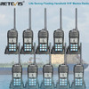 RETEVIS RT55 Professional Marine Radio Float Walkie Talkie 10pcs Waterproof Two-way Radio NOAA Weather Alert 5W Marine VHF Radio