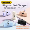 Remax Mini Power Bank 5000mAh Built in Cable PowerBank External Battery Portable Charger For iPhone Emergency Spare Power Banks