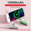 10000mAh Mini Power Bank Portable External Battery Built In Cable Mobile Power Suppy Charger For Iphone Samsung Xiaomi Huawei