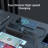 Type C PD Powerbank 40000 Mah Dual Quick Charge Power Bank Black Led Display 15W PD External Battery Charger For iPhone Xiaomi