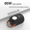 For Laptop 65W 60000mAh Power Bank Fast Charging Power Station Portable External Spare Battery For Macbook iPhone Xiaomi Samsung