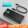 Baseus 65W Power Bank 30000mAh PD Quick Charging Powerbank Portable External fast Charger For phone Tablet For Xiaomi