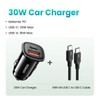 UGREEN Car Charger 30W PD Quick Charge QC4.0 3.0 SCP Type C Fast USB Car Charger For iPhone 14 13 12 Xiaomi Mobile Phone Charger