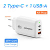 65W GaN USB Type C Mobile Phone Charger for Laptop IPhone Huawei Xiaomi Samsung Quick Charge PPS QC PD3.0 Portable Fast Charger