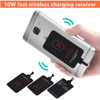 10W Qi Wireless Charging Receiver For iPhone Micro USB Type C Universal Fast Wireless Charger Adapter For Samsung Huawei Xiaomi