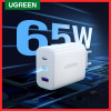 UGREEN 65W PD Charger Quick Charge 4.0 3.0 Type C PD USB Charger for iPhone 14 13 12 Pro Max Fast Charger For Laptop PD Charger