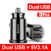 Baseus 5pcs USB Car Charger Quick Charge QC4.0 QC3.0 PD3.0 SCP PPS 5A Type C 30W Fast USB Charger For iPhone Xiaomi Mobile Phone Baseus 5pcs USB Car Charger Quick Charge QC4.0 QC3.0 PD3.0 SCP PPS 5A Type C 30W Fast USB Charger For iPhone Xiaomi Mobile Phone