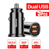 Baseus 5pcs USB Car Charger Quick Charge QC4.0 QC3.0 PD3.0 SCP PPS 5A Type C 30W Fast USB Charger For iPhone Xiaomi Mobile Phone Baseus 5pcs USB Car Charger Quick Charge QC4.0 QC3.0 PD3.0 SCP PPS 5A Type C 30W Fast USB Charger For iPhone Xiaomi Mobile Phone