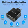 55W 6 Ports USB Charger Type C Quick Charger QC 3.0 Mobile Phone Wall Adapter Fast Charging For iPhone Xiaomi Samsung Huawei