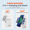 QERE Mobile Phone Magnetic Wireless Charger Station Fast Charging Safe Multi-functional Portable Foldable Mini Wireless Charger
