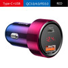 Baseus 45W Car Charger Dual USB Type C Mobile Phone Charger Metal Car Charging QC3.0 4.0 Quick Charge for iPhone Samsung Huawei