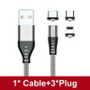 AUFU Magnetic Charging Cable Micro USB Type C Cable For iPhone Samsung Xiaomi Magnet Charge Mobile Phone USB Cord Wire Cable