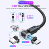 540 Rotate Magnetic USB Cable Type C Cable Fast Charging For iphone Samsung Magnet Charge Micro USB Cable Mobile Phone USB Wire