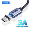 TOPK AM45 Magnetic USB Cable Fast Charging Micro Type C Cable Magnet Charger Data Charging Wire Mobile Phone Cable Cord