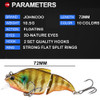 JOHNCOO 72mm Fishing Lure Floating VIB Vibration 10.5g  Hard Bait Wobblers Fishing Swimbaits For Bass Pike Perch Fishing