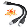 2 in 1 USB Type C Micro USB C Cable Mobile Phone Fast Charging Cable For Huaiwei Samgsung Xiaomi Type C Charge Cord Wire