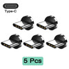 5Pcs Universal Magnetic Tips for Round Magnetic Cable Type C Micro USB Magnet Replacement Parts Mobile Phone Dust Plug Adapter