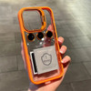 Lens Metal Ring Protector Stand Phone Case For IPhone 13 11 12 14 15 Pro Max Plus Camera Glass Lens Protection Transparent Cover