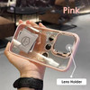 Lens Metal Ring Protector Stand Phone Case For IPhone 13 11 12 14 15 Pro Max Plus Camera Glass Lens Protection Transparent Cover