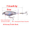 1PCS Topwater Fishing Lure 7.5cm 6.5g Whopper Popper Wobbler Artificial Hard Bait Bass Plopper Soft Rotating Tail Fishing Tackle