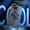 Stainless Steel Frame Aluminum Backplane Metal Magnetic Phone Case For iPhone 12 13 14 Pro Max 14Plus Hollow Cooling Cover Funda