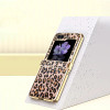 Luxury Electroplate Frame PU Leather Leopard Hard PC Phone Cover for Samsung Galaxy Z Flip 5 Case with Hinge Protection