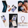 For Oppo Find N3 Flip Leather with Belt Loop Phone Case for OPPO Find N3Flip Lens Protection Protective Anti Fall Shell Cover