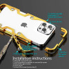 Armor Case for apple iPhone 15 Pro Max,14,13,12 Pro Max , Heavy Duty, Metal, Aluminum, Protect Phone Cover, Bracket, Shockproof