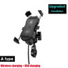 2022 Upgraded Motorcycle Phone Holder 15W Wireless Charger USB QC3.0 Fast Charging Bike Smartphone Stand 360 Cellphone Support