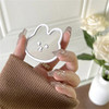 INS Cute Rabbit Mirror Phone Griptok Grip Tok Holder Ring Gift For iPhone Accessories Korean Lovely Foldable Phone Stand Holder