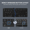 BOW Foldable Bluetooth Mobile Phone KeyboardWireless Keyboard Rechargeable Ultra Slim Keyboard for IOS Android Smartphone