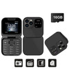 SERVO I16 Pro MIni Fold Mobile Phone 2G GSM Dual SIM Card Speed Dial Video Player Magic Voice 3.5mm Jack FM Small Flip Cellphone