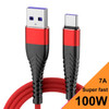 7A 100W USB Type C Data Cable Wire Super Fast Charging Mobile Phone Adaptor For Xiaomi Android Huawei Samsung Charger Data Cable