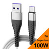 7A 100W USB Type C Data Cable Wire Super Fast Charging Mobile Phone Adaptor For Xiaomi Android Huawei Samsung Charger Data Cable