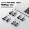 Micro USB To USB C Fast Charging Adapter 480Mbps Mini USB To USBC Converter Type C To Lightning Connector For iphone Android