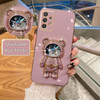 A 53 52s 32 Glitter Quicksand Holder Plating Case For Samsung Galaxy A53 A52 A32 A33 A73 A72 A23 A13 4g 5g Silicone Stand Cover