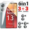 6in1 Tempered Glass Case For Redmi Note 13 Pro 4G Screen Protector For Xiaomi Redmi Note13 13Pro Note13Pro 5G Lens Protect Film