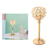 Golden Crystal Bowl Candle Holders for, Weddings, Party Favors Table Centerpieces, Decoration for Holidays