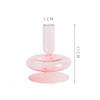 Floriddle Taper Candle Holders Glass Candlesticks for Home Wedding Table Decoration Glass Vase Table Bookshelf Candles Stand