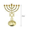 Jewish Candlestick Metal Candle Holder 7 Branch Antique Designed Height 21cm Traditional Candle Holder Shelf Cabinet Decor