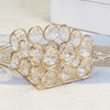 1Pc Gold Crystal Candle Holders Candle Lantern Pencil Container Makeup Brush Holder Wedding Party Centerpiece Home Decor