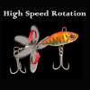 Metal Vib Fishing Lure Vortex Spinning 7g 10g 14g Rotating Sequins Freshwater Hard Bait Vibration Spinner  Spoon for Pike Perch