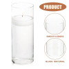 12 Pcs Glass Cup Holder Cover Windproof Clear Jars Holders Pillar Candles Hurricane Cylinder Candlestick Candleholders Cups
